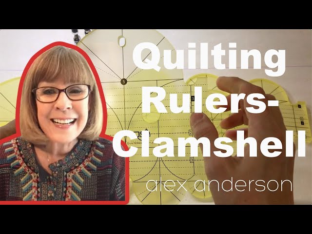 Alex Anderson LIVE- How to Use a Machine Quilting Ruler - The Clamshell