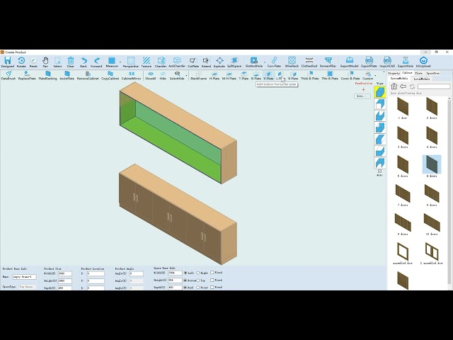 Make a Kitchen Cabinet in Haixun Software（橱柜）