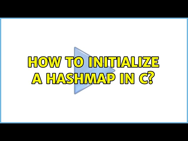 How to initialize a hashmap in cu
