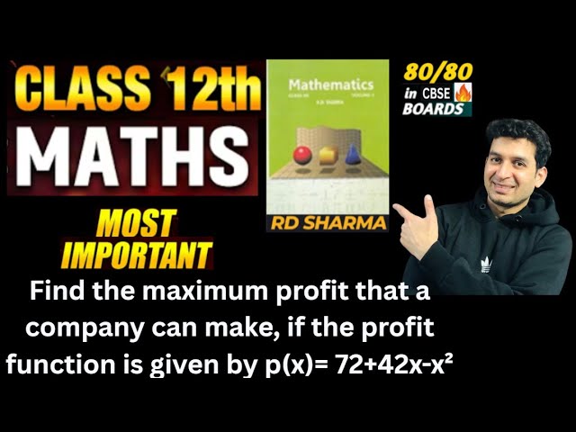 Find the maximum profit that a company can make, if the profit function is given by p(x)= 72+42x-x²