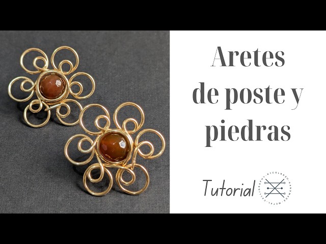 Step-by-Step Tutorial: Wire-Wrapped Stone Stud Earrings