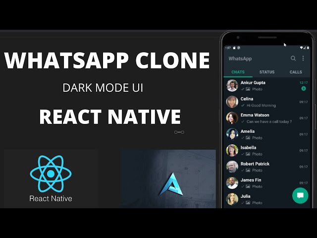 WhatsApp Clone | Dark Mode UI | React Native