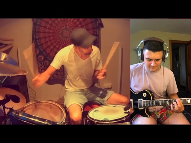 N.E.R.D - Spaz | Rock Jam Collab w/ Paolovesdrums & Burned Castles