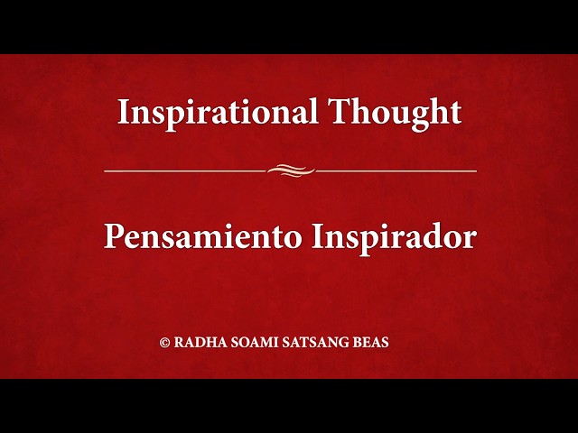 Pensamiento inspirador 135 - español - RSSB