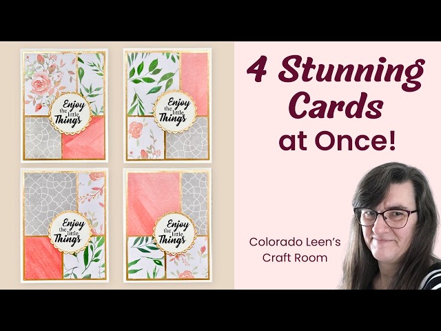 Stack Cut and Shuffle Technique | Make 4 Stunning Cards with Patterned Paper