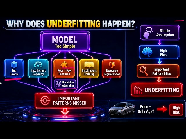क्या Machine Learning Model भी “कम पढ़ाई” की वजह से Fail हो सकता है? | Underfitting Explained