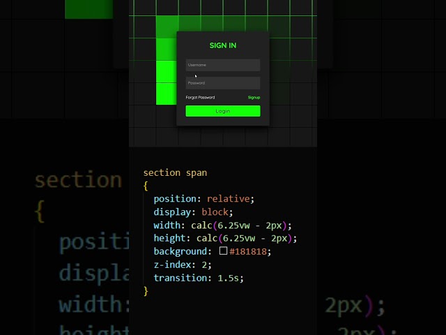 "Epic Hacker Login Animation Using Pure CSS 🔐" #coding #html #htmlcss