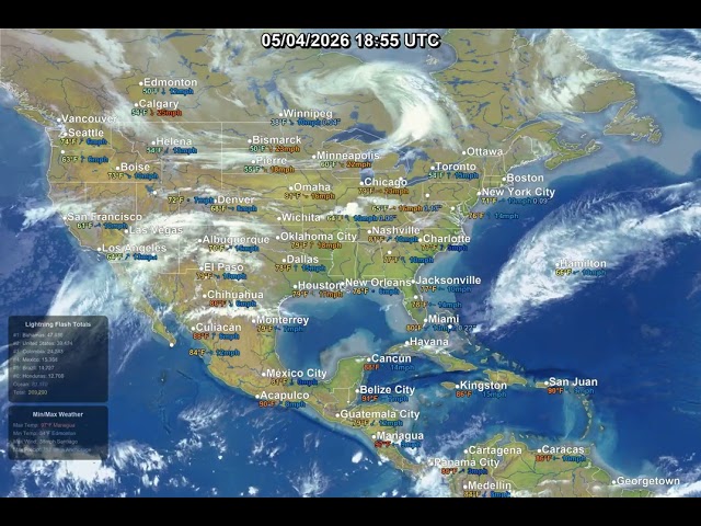North & Central Americas 7-Day Weekly Satellite & Lightning Weather | May 01 – May 07, 2026