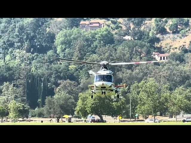 LAFD AW139 landing at the rosebowl fly-in 2026