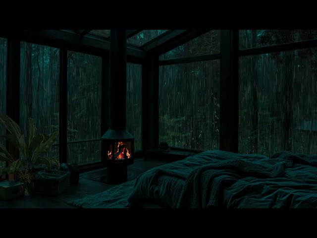 Heavy Rain on the Forest Window 🌧️ Fall Asleep in 3 Minutes | Deep Sleep Rain Sounds