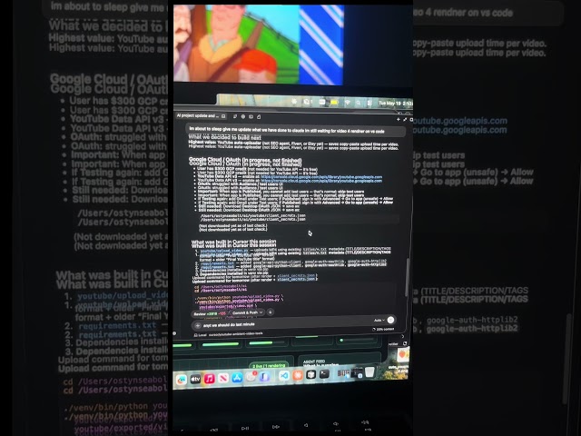 Day 3 Ai business Got our 3rd video live & We created an Auto Uploader for our channel with Cursor