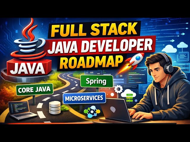 Full Stack Java Developer Roadmap 🚀From Core Java to Spring Boot MicroservicesSave this 