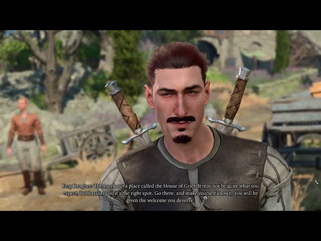 Dark Justiciar Shadowheart meets her contact in Baldur's gate
