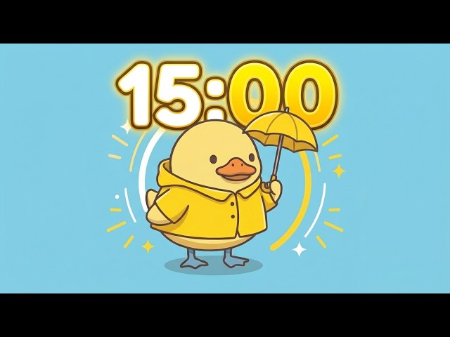 15 Minute Timer 🦆 Study Timer for Classroom Deep Focus