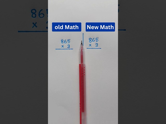 Old Math vs New Math in USA 🇺🇸 #maths #multiplication #mathematics #mathstricks