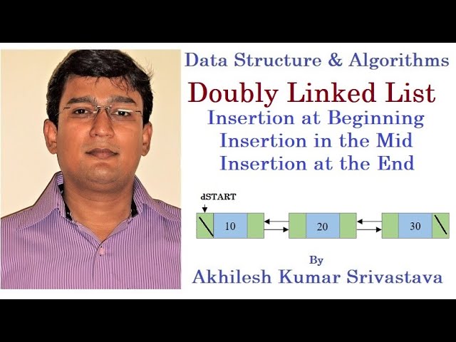 Doubly Linked List: Insertion at Beginning, Mid, End