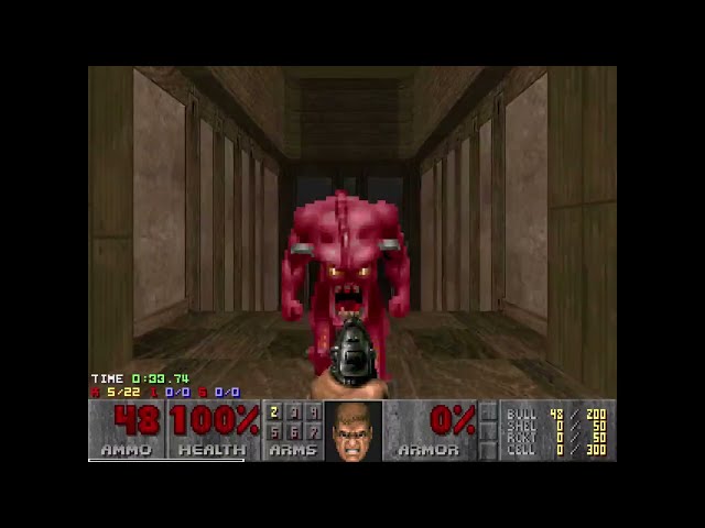 "Scimitar" ultra-violence maxi% 1:19:24 segmented pistol starts [DOOM]