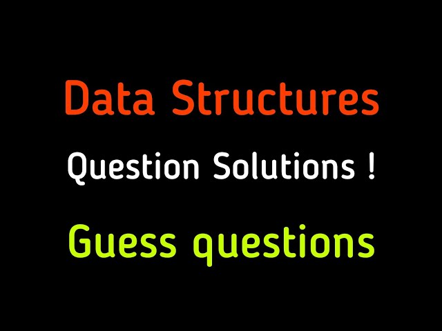 BCA- Data Structures - 01 || Check Description 🎁💝🎁
