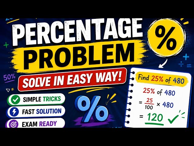 Problems on percentages for beginners || percentages || arithmetic & reasoning 