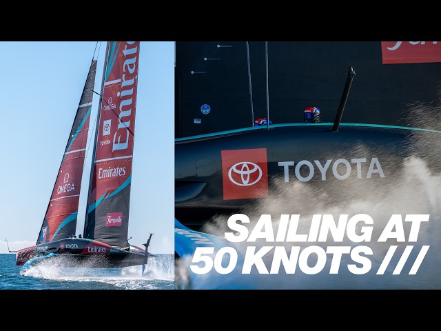 Taihoro sailing at 50 knots /// AC75 America's Cup training