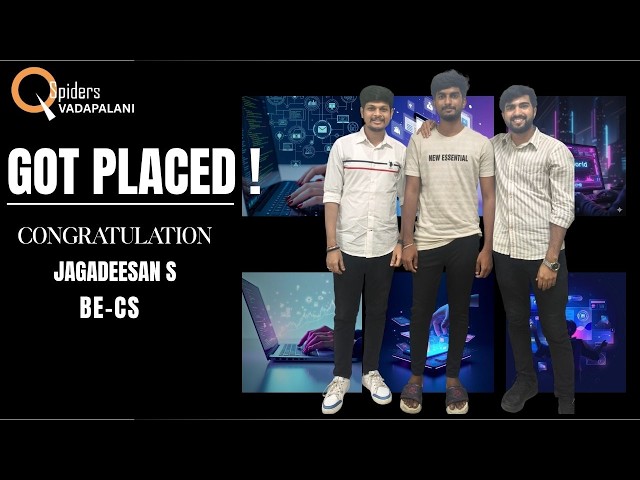 We are proud to announce that our student has successfully got placed in an IT company.