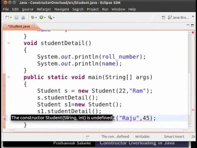 Constructor overloading - Marathi