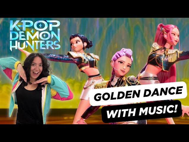 Golden – HUNTR/X Dance Tutorial  (with music!) ✨ Official Movie Choreography | K-Pop Demon Hunters