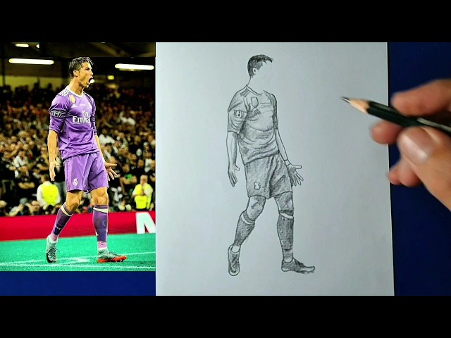 Sketching Cristiano Ronaldo  Tutorial | Portrait  Drawing Cr7