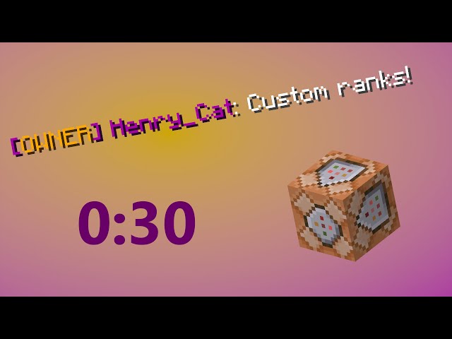 How to Make Custom Ranks in Minecraft in 30 Seconds - Command Blocks
