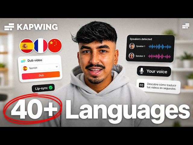 How To Dub Any Video Into Over 40 Languages Using Your Own Voice (Kapwing AI Dubbing)