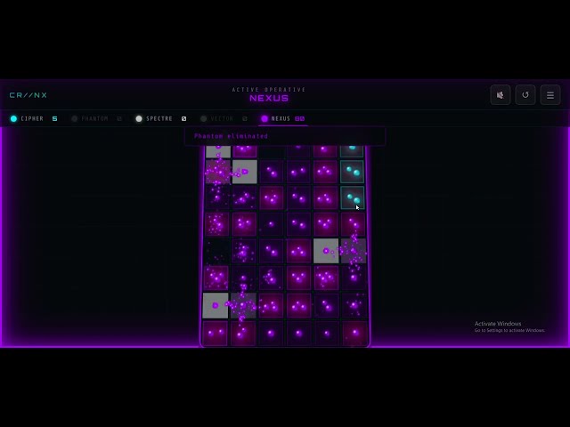 Cyberpunk Chain Reaction Game | AI Bot, Canvas & Pure JS Project Showcase