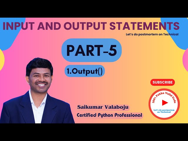 20.Understanding output() in Python-5 | Python Basics Explained