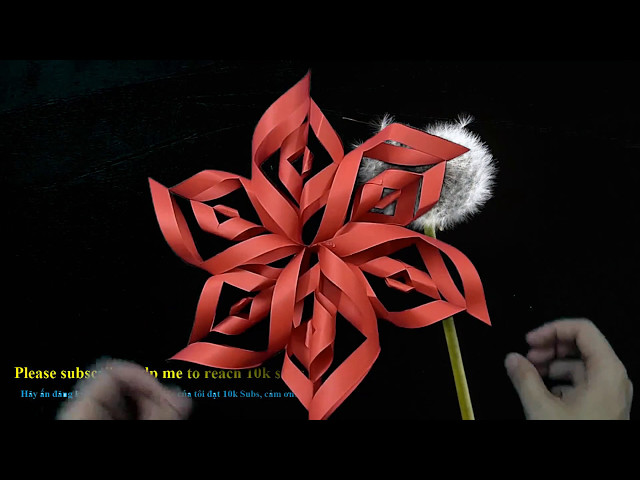 3D Paper Snowflake Tutorial - Hướng dẫn cách làm bông hoa tuyết bằng giấy handmade dzungmac