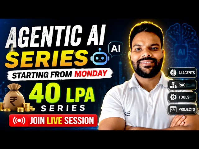Agentic AI Roadmap 2026 (Hindi) | Complete Series for Beginners to Advanced | 40 LPA AI Engineer 🔥