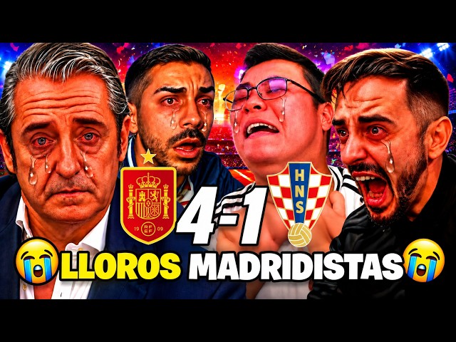 🤣LAS MEJORES REACCIONES MADRIDISTAS EN EL ESPAÑA 4 - 1 CROACIA