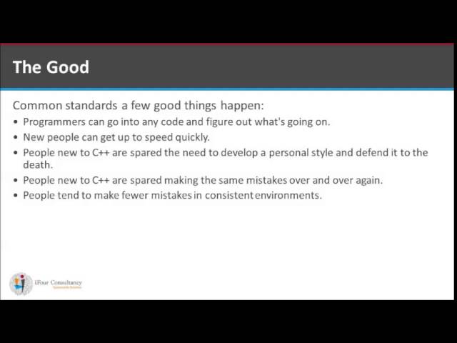 Need of coding standards