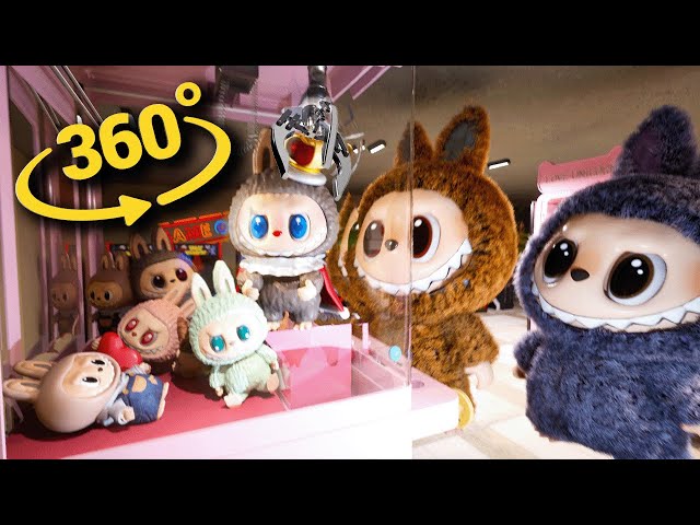 360° VR LABUBU Claw Machine Challenge! 3D Animation!!!