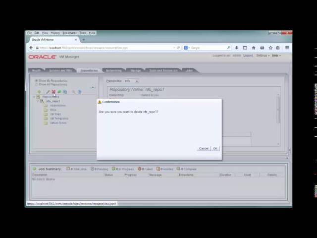 Video 2: Deleting or Releasing NFS Repositories