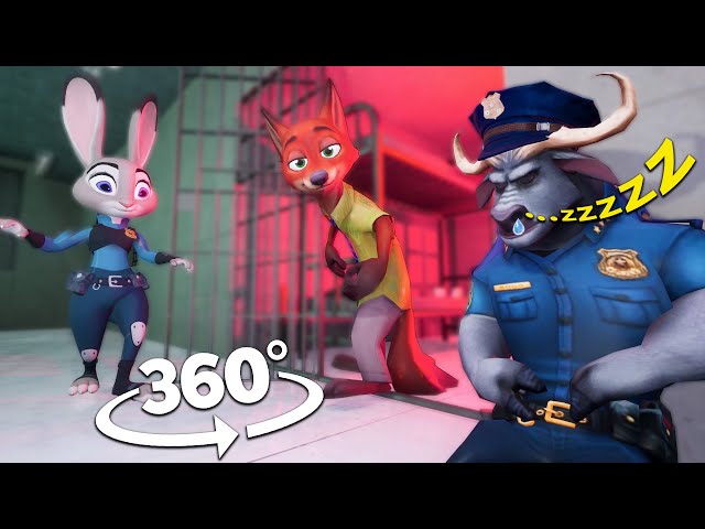 VR 360° – Zootopia 2: Nick Wilde & Judy Hopps in a Prison Break | VR 8K