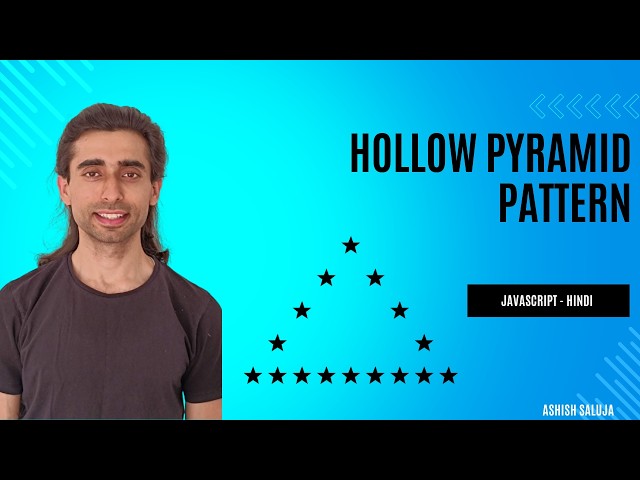 Hollow Pyramid Star Pattern in JavaScript | Pattern Printing #javascript #logicbuilding #interview