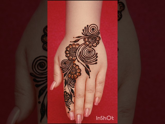 Simple and short mehndi design I Easy mehndi for beginners I  #mehndidesign #shorts #trending