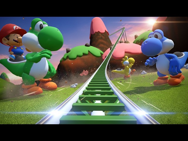 YOSHI'S WILD RIDE! Nintendo Roller Coaster! (POV)