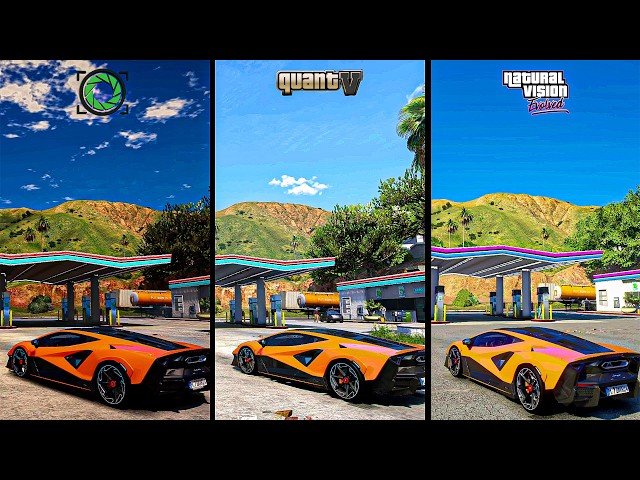 GTA 5 - QuantV vs NaturalVision Evolved vs Redux Side by Side Comparison 2026
