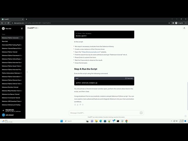 selenium python framework example
