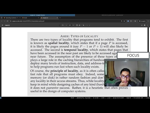 Live study: read along book "Operating Systems: Three Easy Pieces" (Part 151)