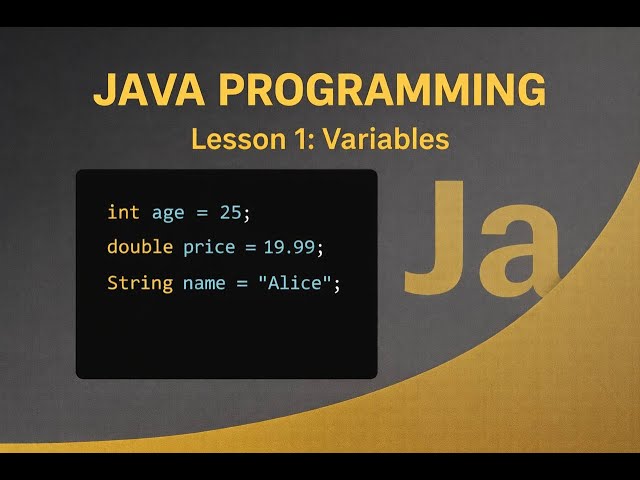 #java  for Beginners – Lesson 1: Variables Explained