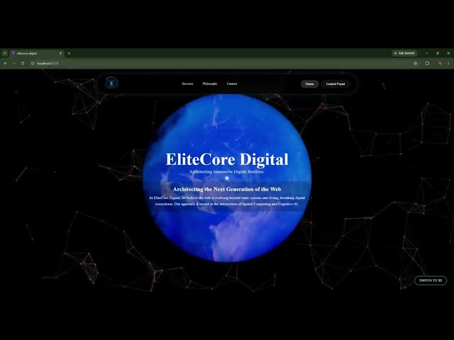 EliteCore Digital: Immersive 3D Web & Spatial Architecture | React Three Fiber & WebGPU