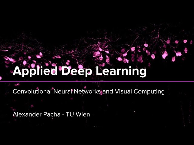 Applied Deep Learning 2025 - Lecture 3 - Convolutional Neural Networks and Visual Computing