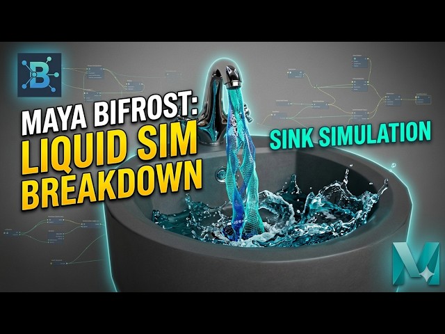 Easy Liquid Simulation in Maya 2023 with Bifrost| Tap Water in Maya | Maya 2023 | Arnold Render