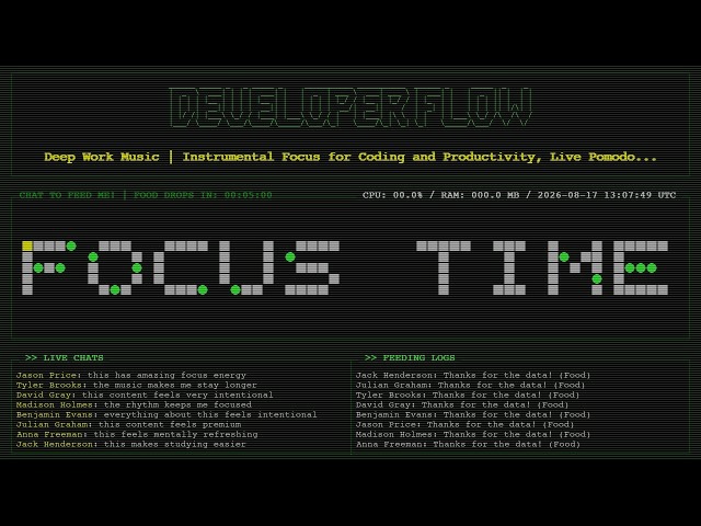 Deep Work Music | Instrumental Focus for Coding and Productivity, Live Pomodoro 50/10
